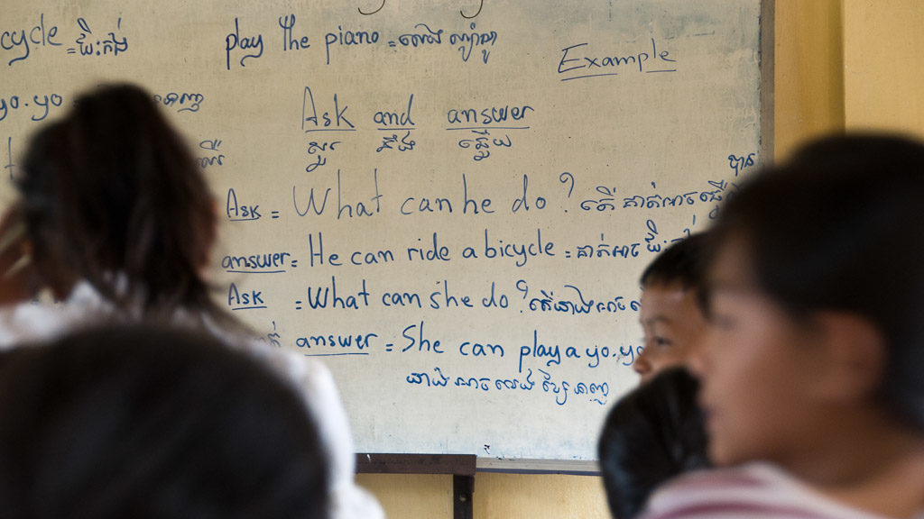 Khmer ist die Sprache in Kambodscha