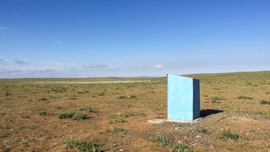 Toilette/Plumpsklo in der Wüste Gobi