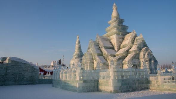 Tempel in der Harbin Ice & Snow World